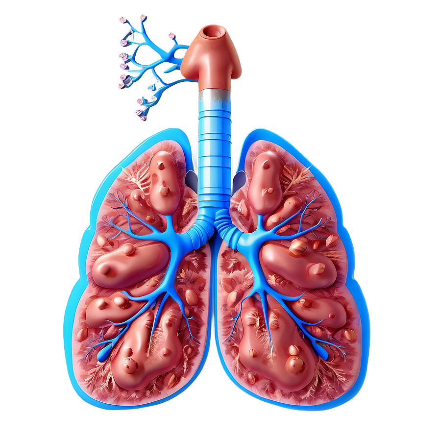 Asthma Affected Lung Png 06112024