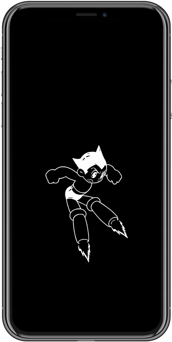 Astro Boy Flying Silhouette