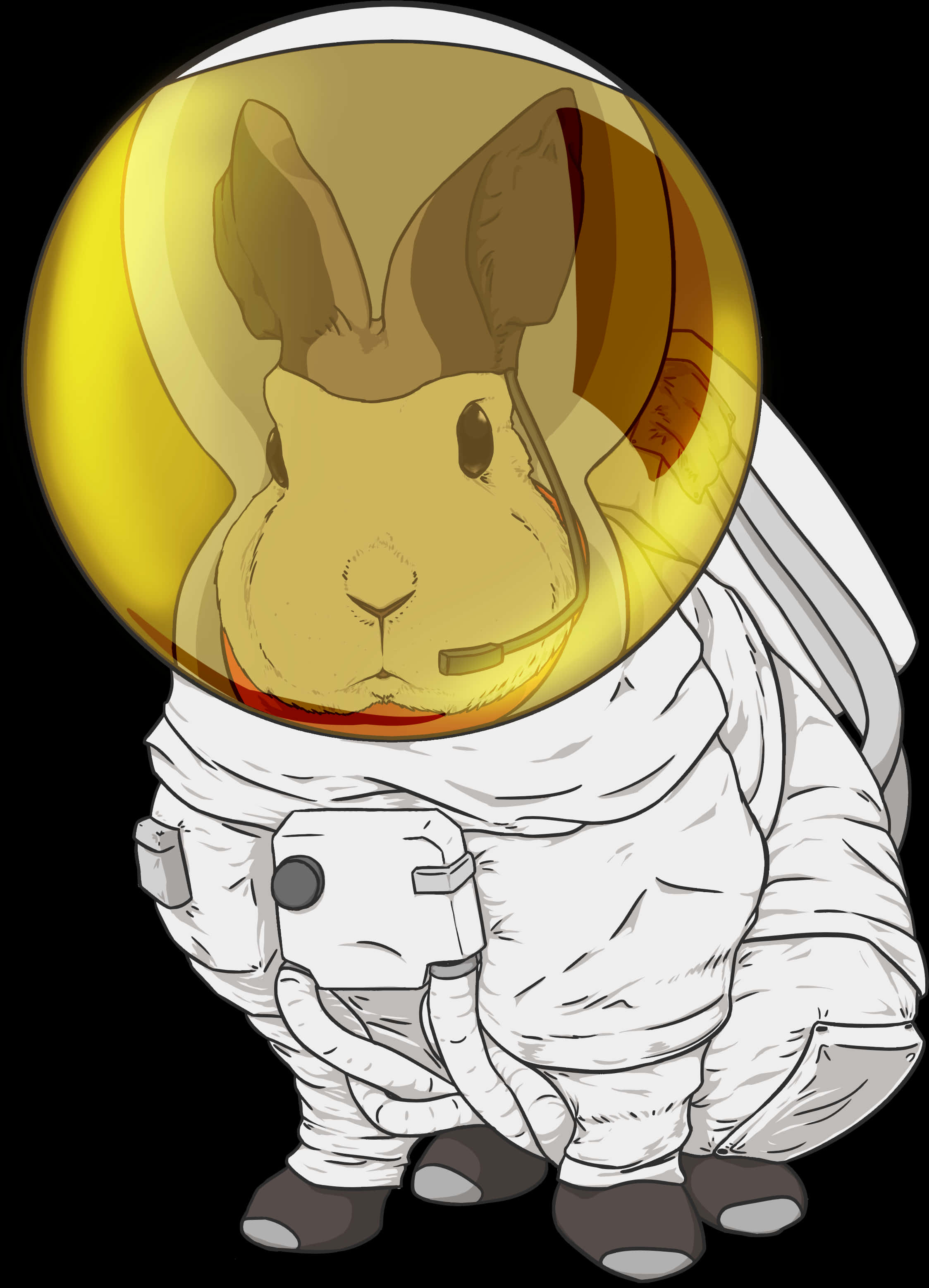 Astronaut Bunny Illustration