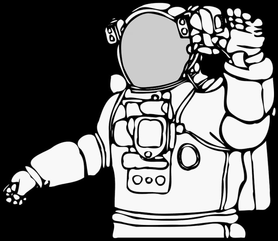 Astronaut, Cosmonaut, Space, Spaceman - Astronaut Clip Art Black And White Png, Transparent Png PNG with transparent background