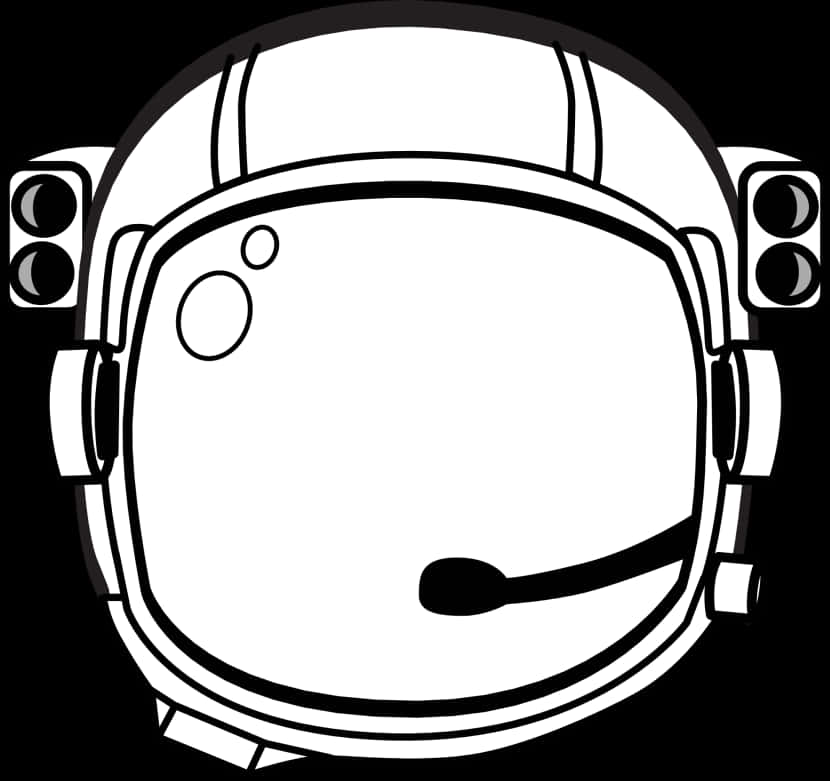 Astronaut Helmet Vector Illustration