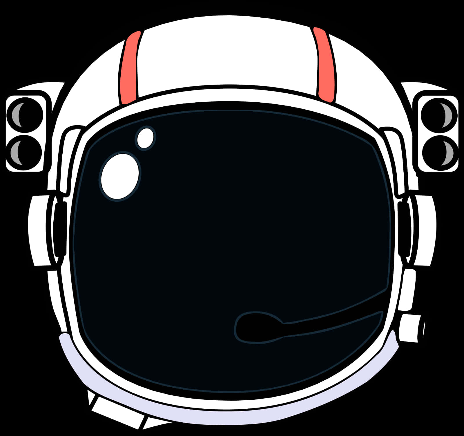 Astronaut Helmet Vector Illustration