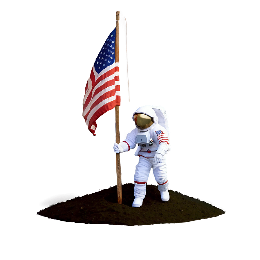 Astronaut Planting Flag Png 42