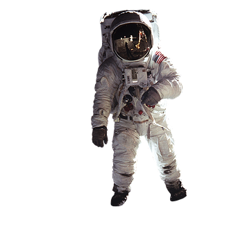 Astronautin Spacewalk PNG with transparent background