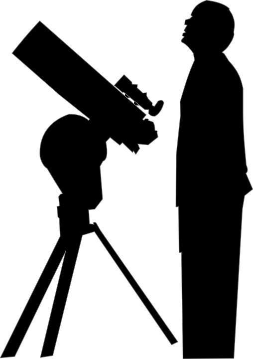 Astronomer, Telescope, Amateur, Astronomy - Astronomy Black And White, HD Png Download PNG with transparent background