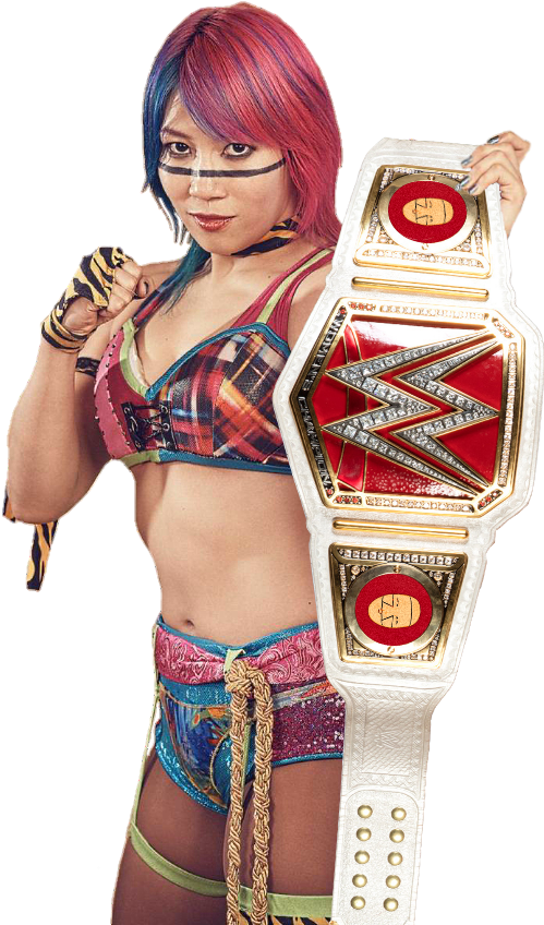 Asuka W W E Champion Pose