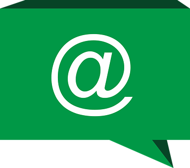 At Symbol Speech Bubble Graphic PNG with transparent background
