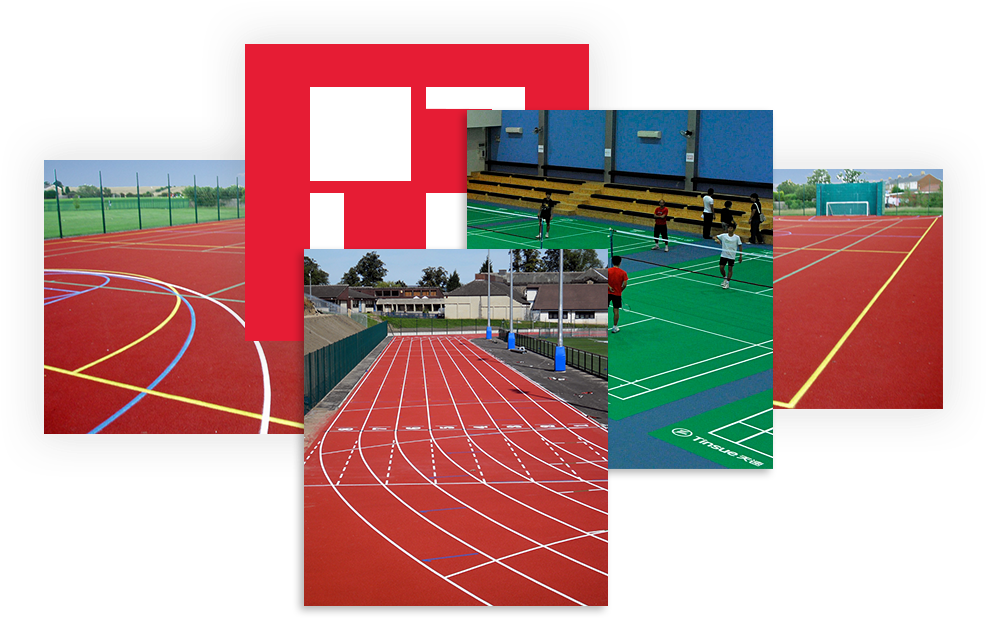 Athletic Tracksand Courts Collage