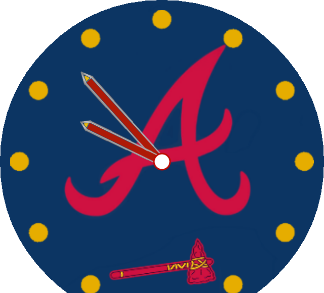 Atlanta Braves Watch Face Preview - Circle, HD Png Download PNG with transparent background
