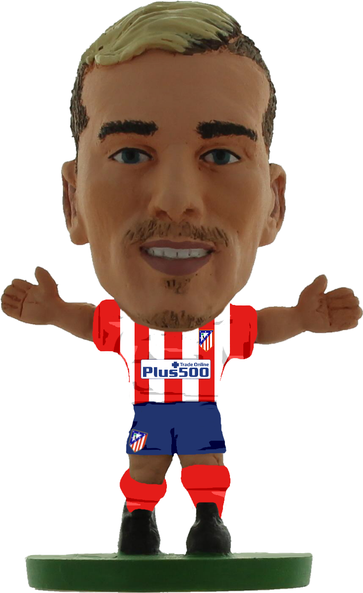 Atletico Madrid Footballer Bobblehead PNG with transparent background