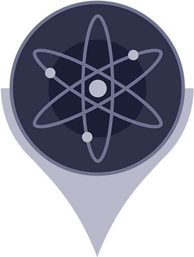 Atomic Location Icon PNG with transparent background