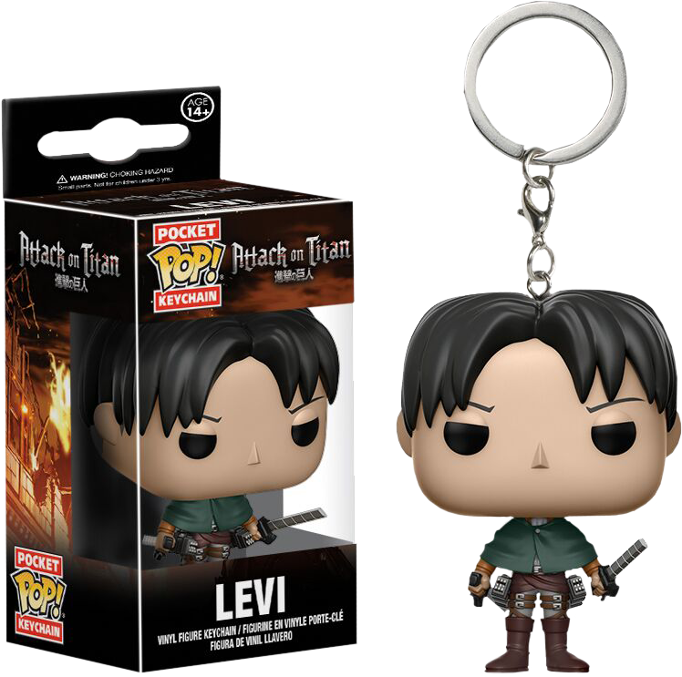 Attack On Titan - Attack On Titan Levi Pocket Pop! Key Chain PNG with transparent background