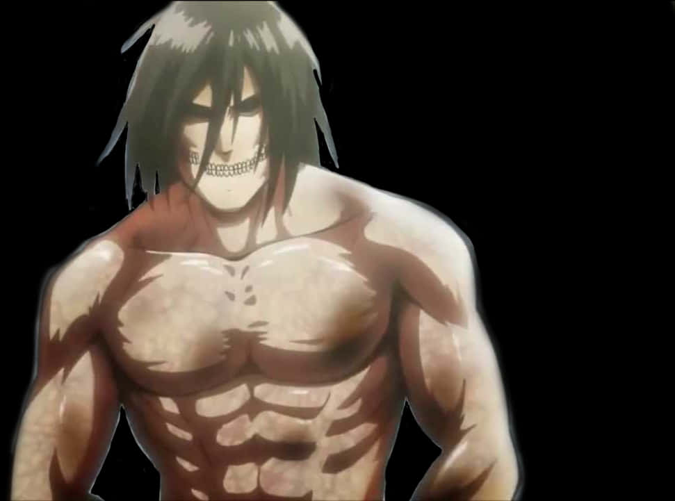 Attack Titan Eren Yeager Anime Character PNG with transparent background