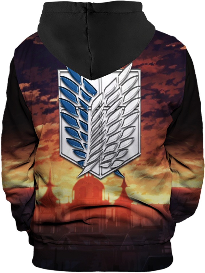 Attackon Titan Hoodiewith Scout Regiment Emblem