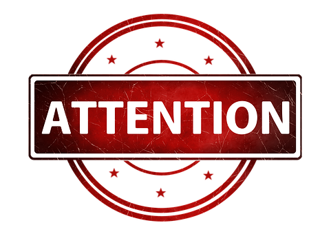 Attention Sign Graphic PNG with transparent background