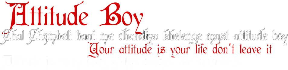 Attitude Boy Graphic Text