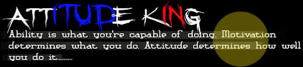 Attitude King Motivational Banner