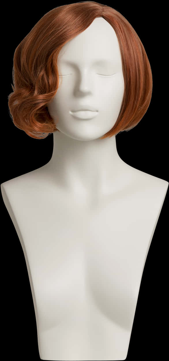 Auburn Bob Wig Mannequin