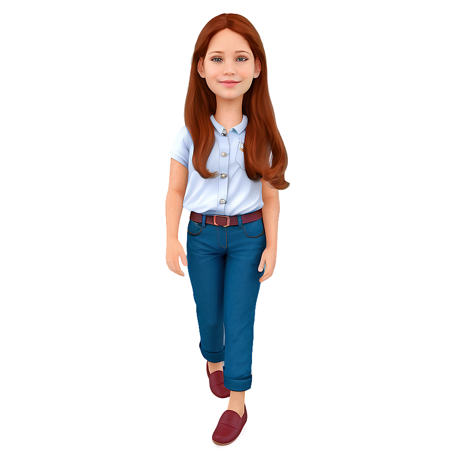 Auburn Hair Girl Png Sxj