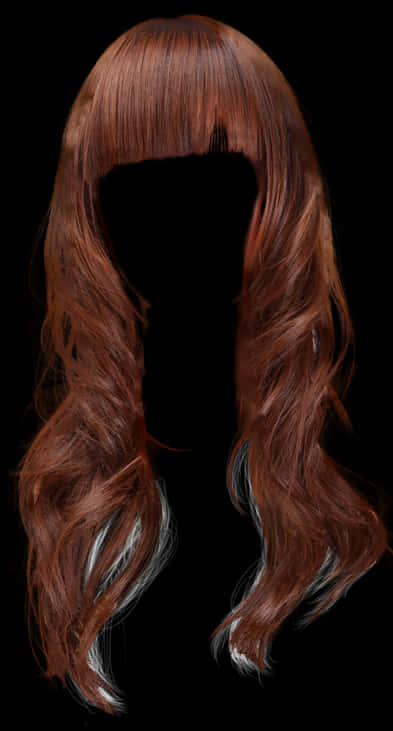 Hair Wig Png - Hair Png Long Red, Transparent Png PNG with transparent background