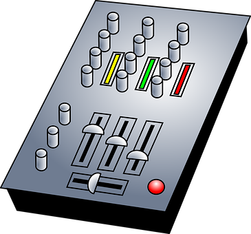 Audio Mixer Panel Illustration