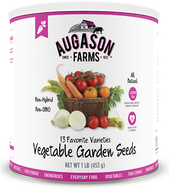 Augason Farms® Vegetable Garden Seeds Can - Vegetables Garden Seeds, HD Png Download PNG with transparent background
