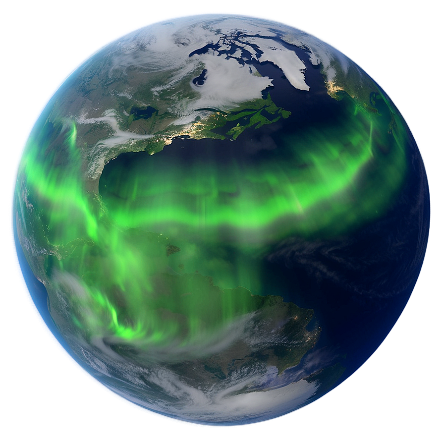 Aurora Borealis From Space Png Jft1