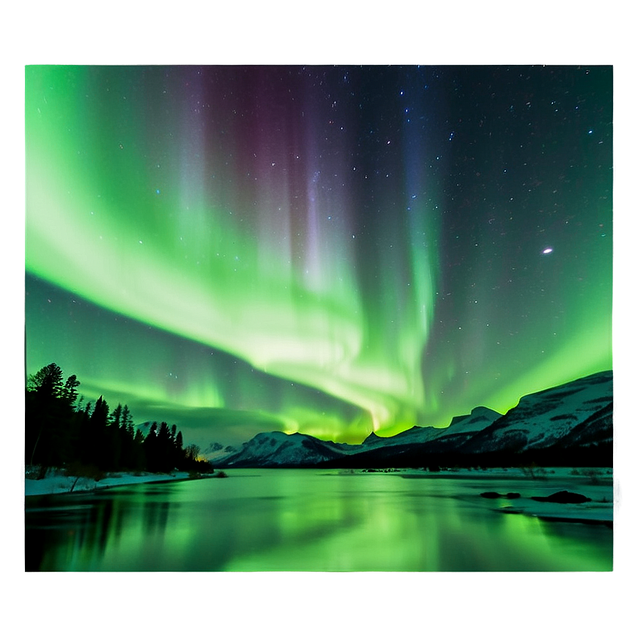 Aurora Borealis Night View PNG 65 PNG with transparent background