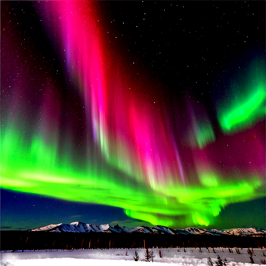 Aurora Borealis Over Tundra Png 46