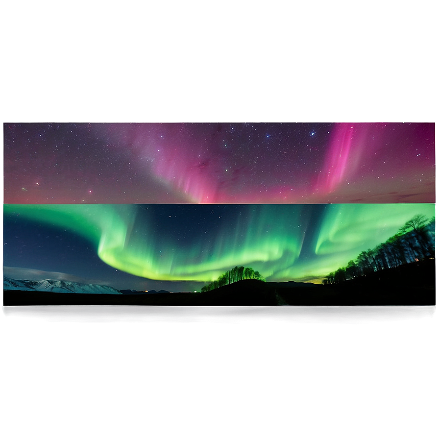 Aurora Borealis Under Stars PNG 89 PNG with transparent background