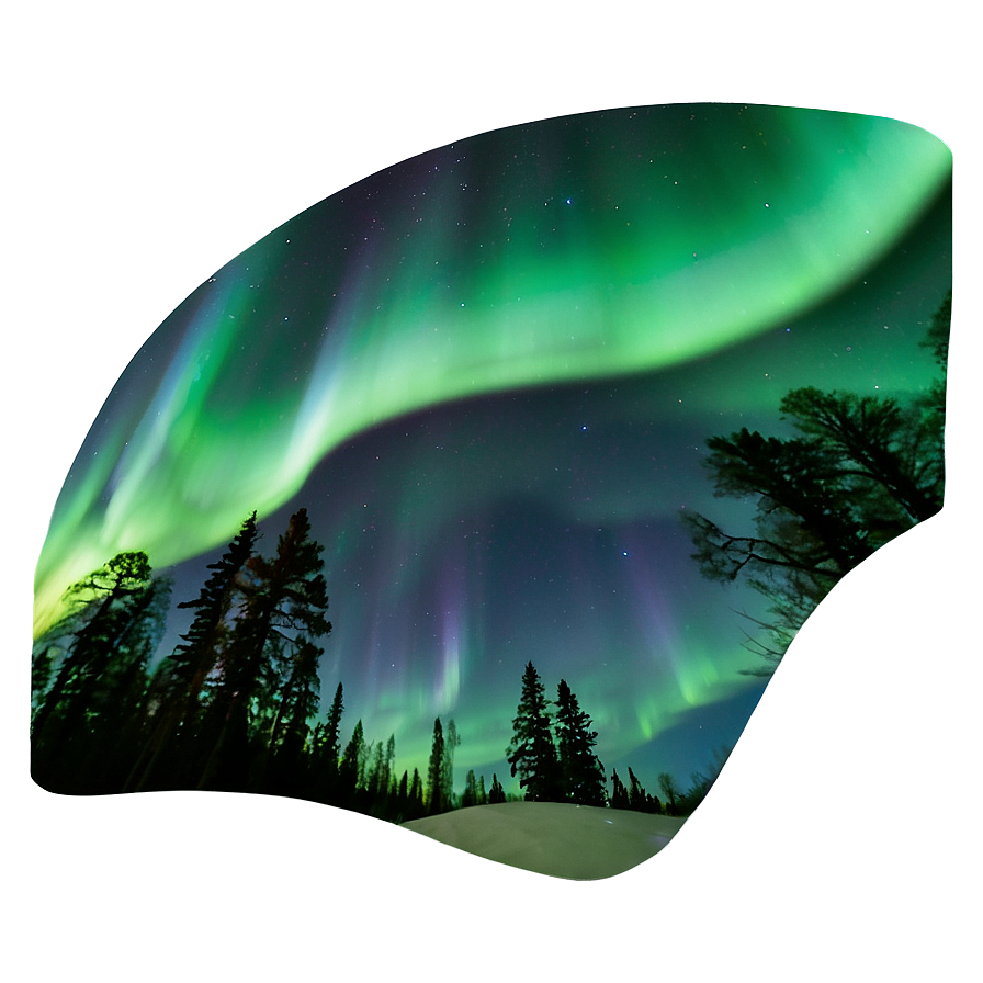 Aurora Borealis Under Stars Png Rud