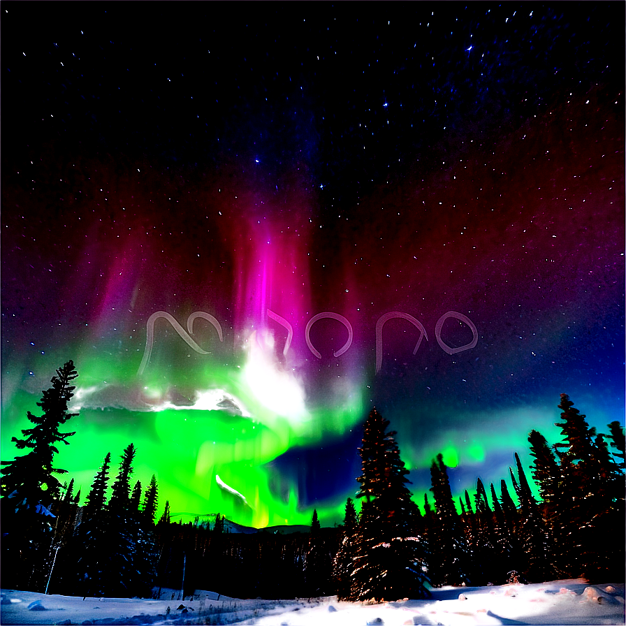 Aurora Borealis Under Stars PNG wrt PNG with transparent background