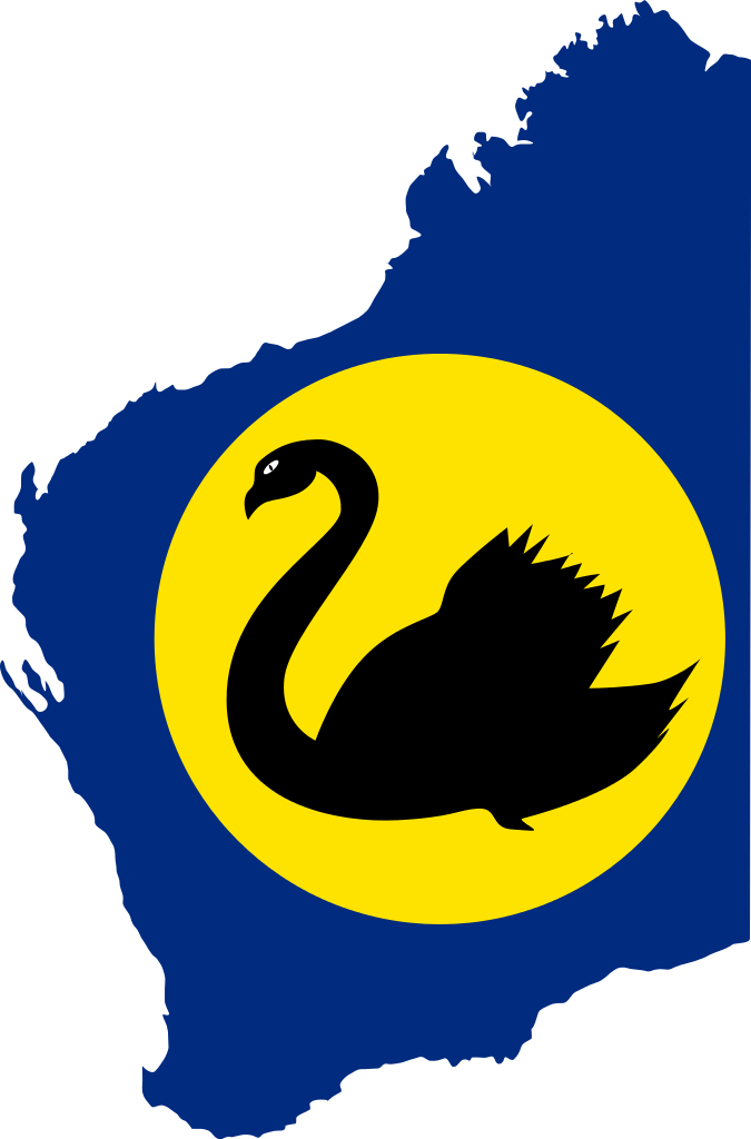 Flag-map Of Western Australia - Western Australia Flag Map, HD Png Download PNG with transparent background