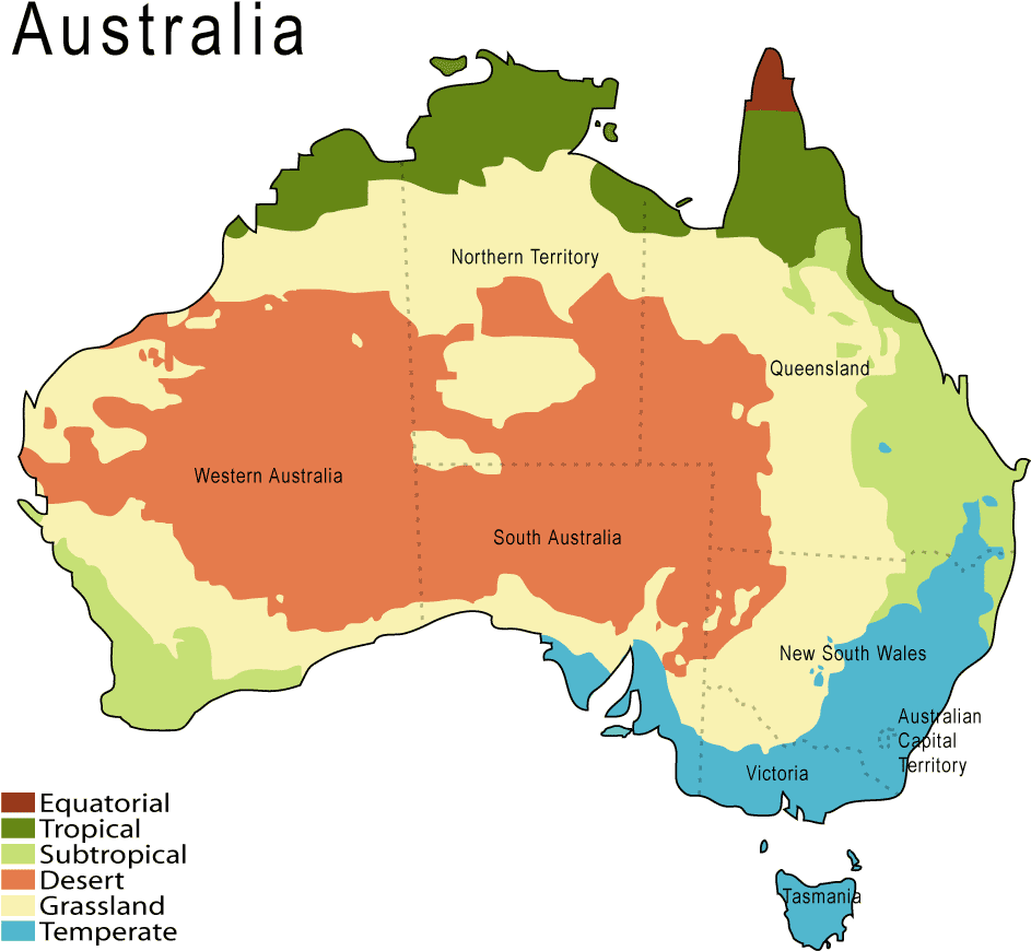 Klimazonen Australien - Physical Division Of Australia, HD Png Download PNG with transparent background