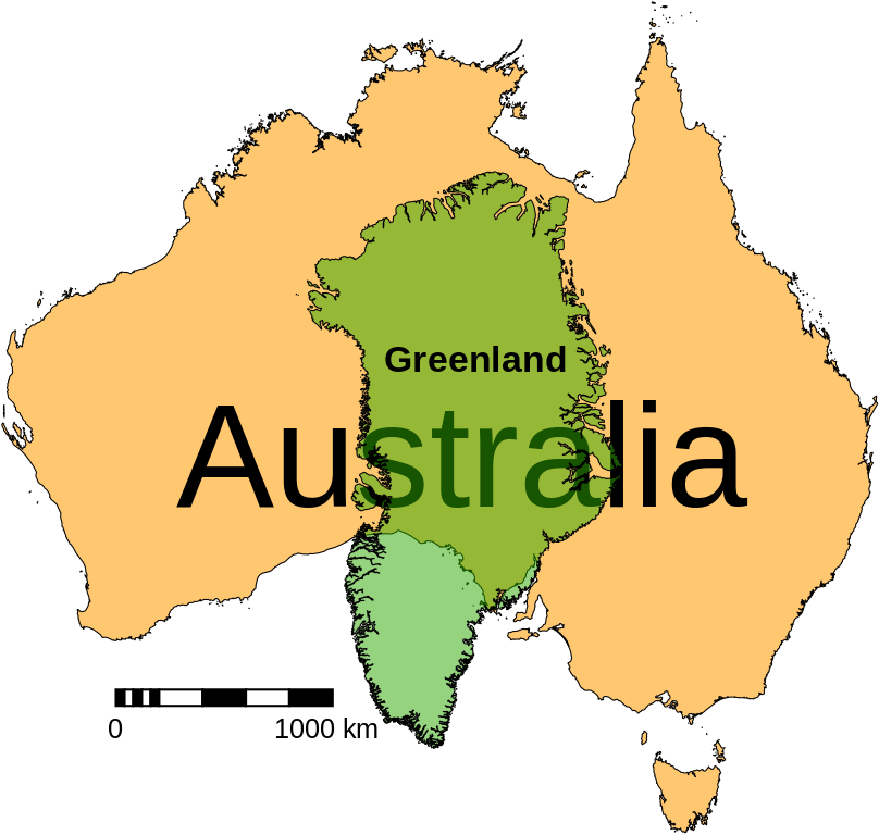 Transparent Haiti Map Png - Greenland Compared To Australia, Png Download PNG with transparent background
