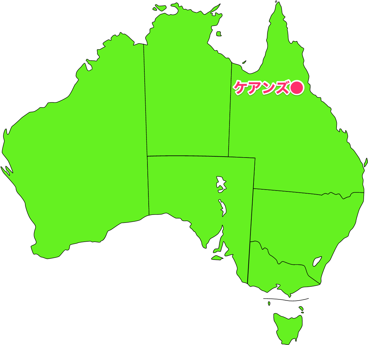 Australia Mapwith Japanese Text