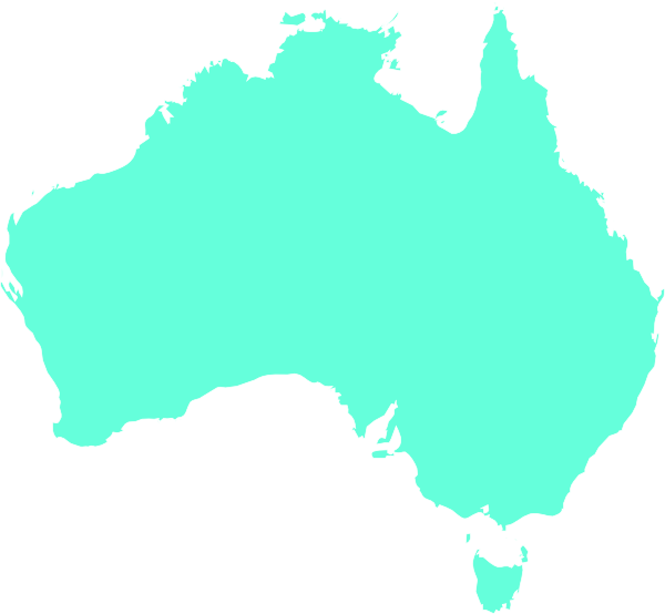 Australia Map Aqua 2 Svg Clip Arts - Purple Map Of Australia, HD Png Download PNG with transparent background