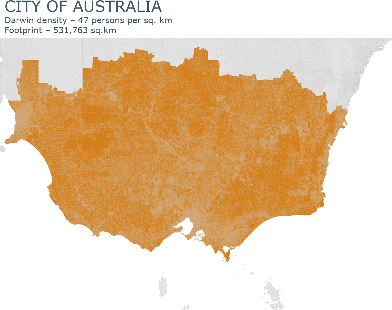 Australia Population Density Map