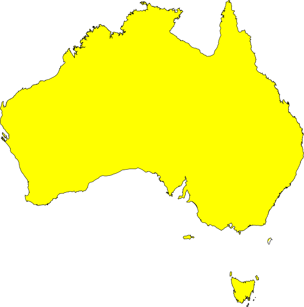 Australia Map Yellow Svg Clip Arts - Greenland Australia Size Comparison, HD Png Download PNG with transparent background