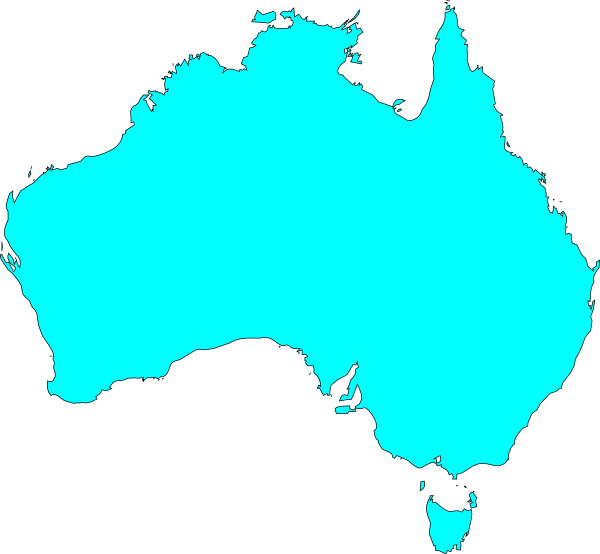 Australia Simplified Map Outline