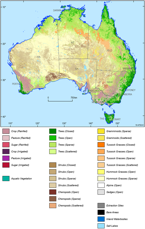 Australia Vegetation Climate Map