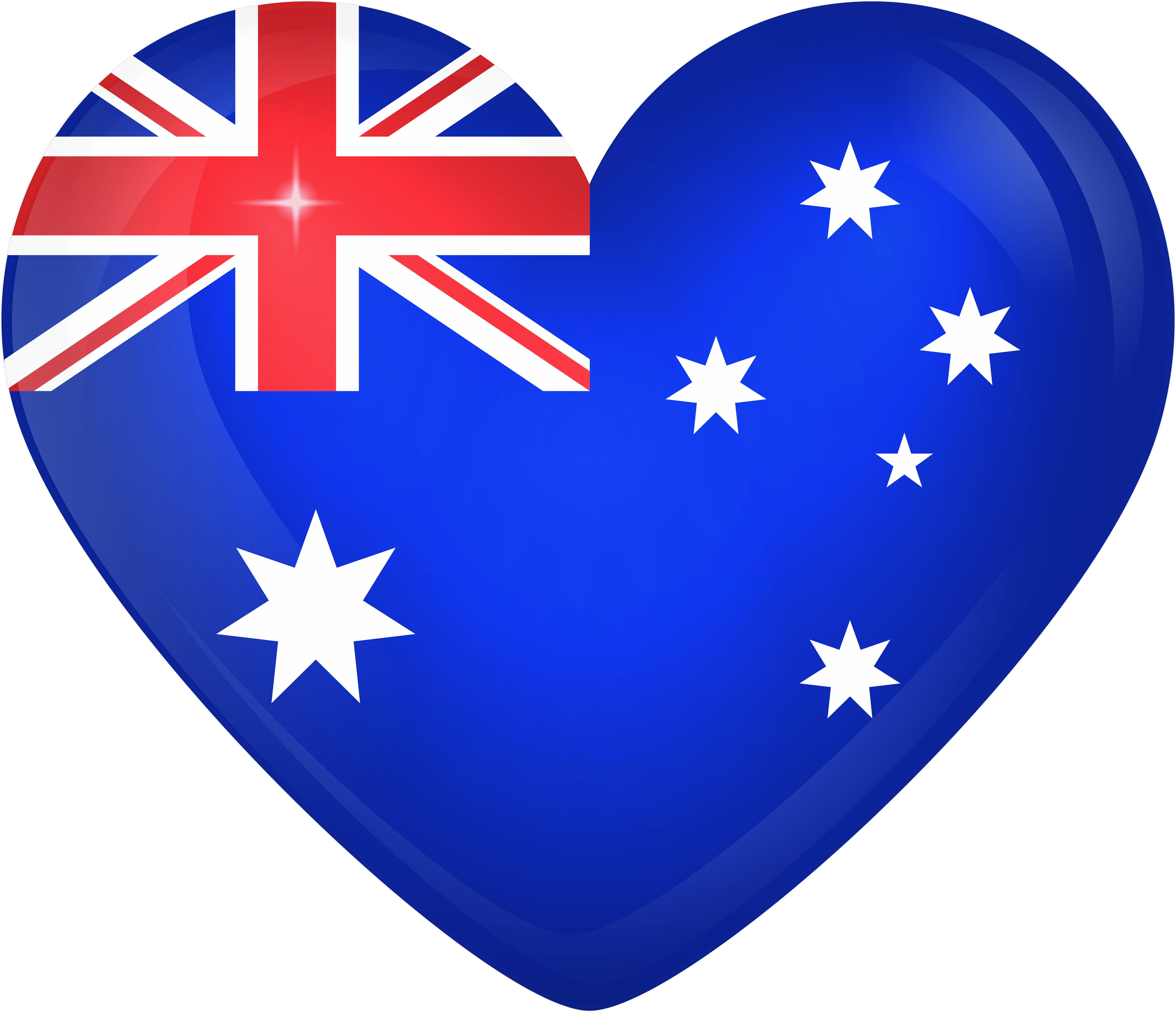 Australian Flag Heart Shaped Graphic