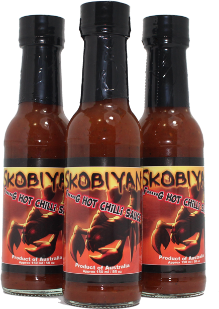 Australian Hot Chili Sauce Bottles