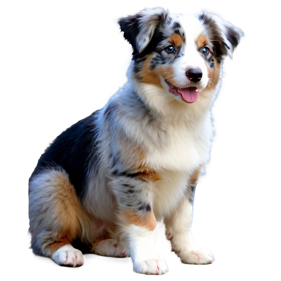 Australian Shepherd And Puppy Png Baf