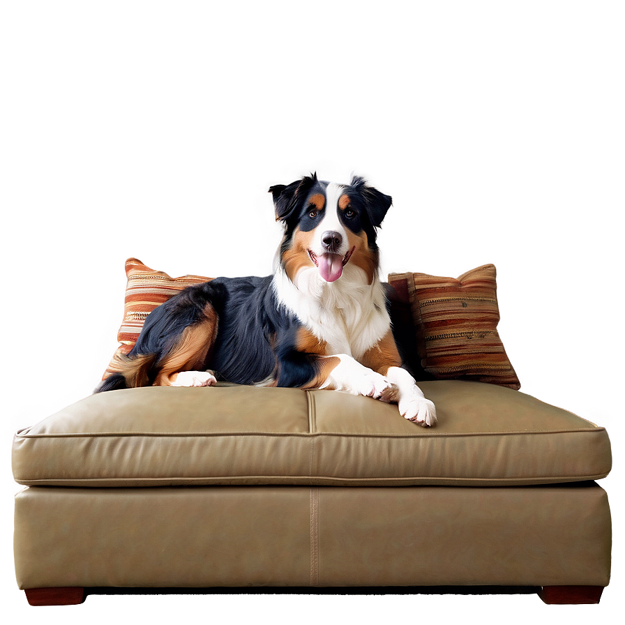 Australian Shepherd On Couch Png 06202024