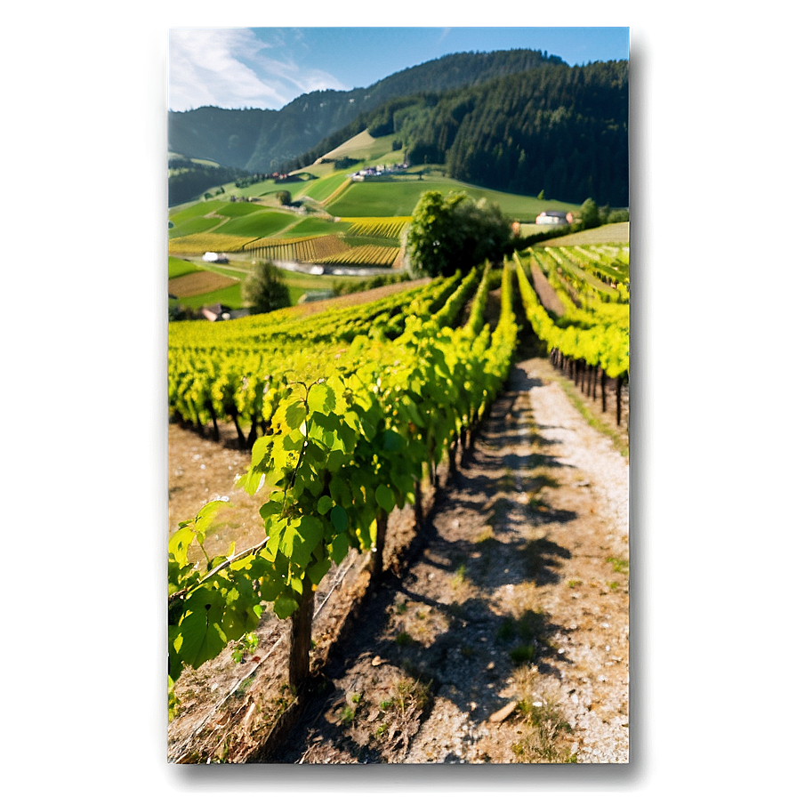 Austrian Vineyards Landscape Png Fly86