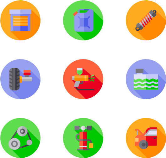 Auto Maintenance Icons Set