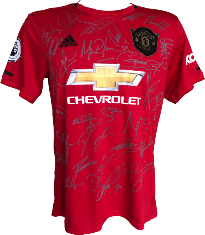 Autographed Manchester United Red Jersey