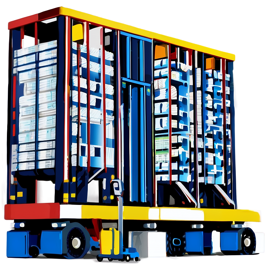 Automated Logistics Warehouse PNG ral PNG with transparent background