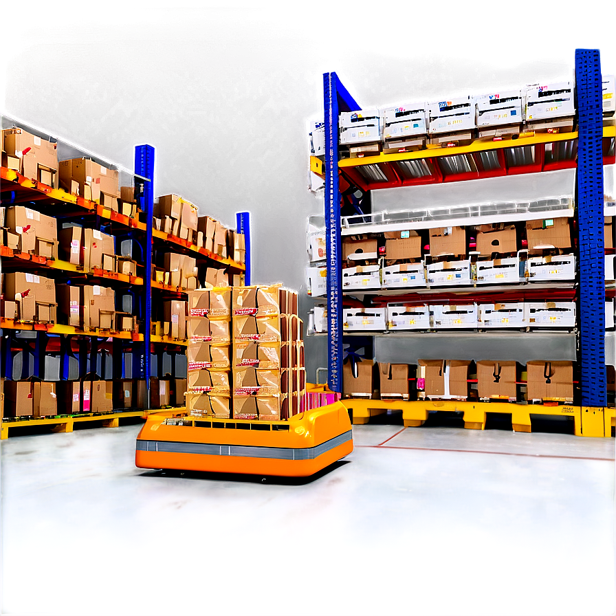 Automated Picking Robots In Warehouse Png 06122024